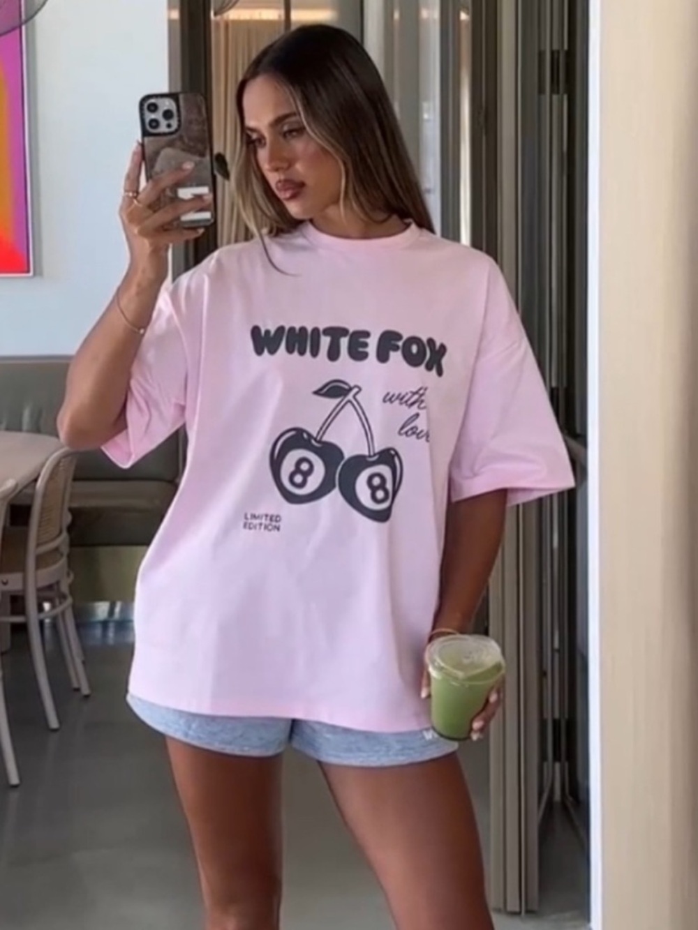 NWT White Fox oversized tee